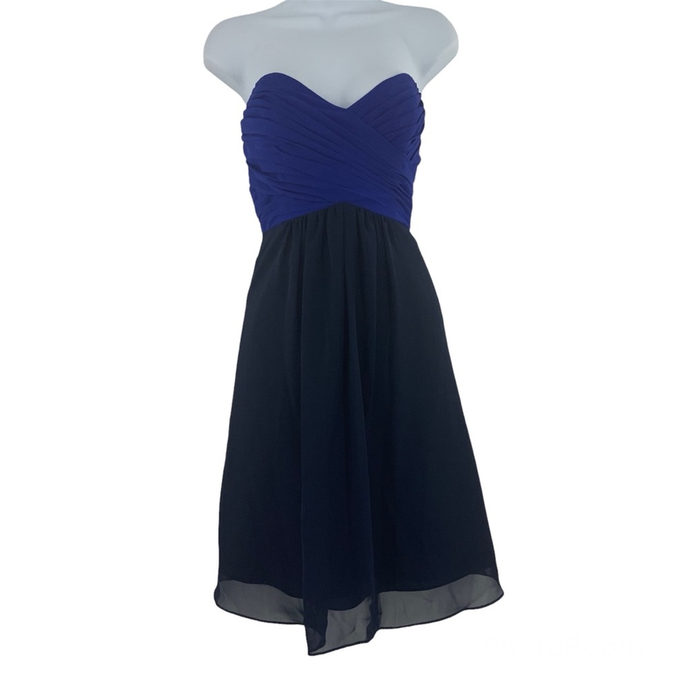 Alfred Angelo Fit And Flare Sleeveless Blue Formal Dress